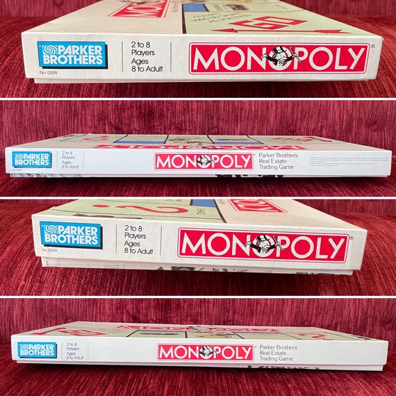 Vintage 1985 Monopoly Game - Parker Brothers Monopoly - Metal