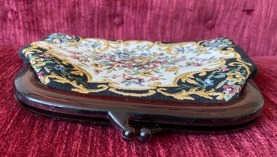 Vintage Walborg Floral Tapestry Clutch - made in … - image 7