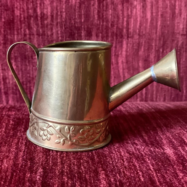 Vintage Brass Miniature Watering Can - Hosley USA Brass - Brass Shelf Styling - Brass Decor - Cottagecore - Mini Brass Watering Can