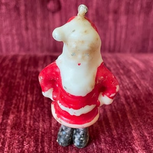 Vintage Tavern Wax Santa Ornament - Midcentury Santa Decor - Shabby Christmas - Country Christmas Decor - Vintage Santa Claus