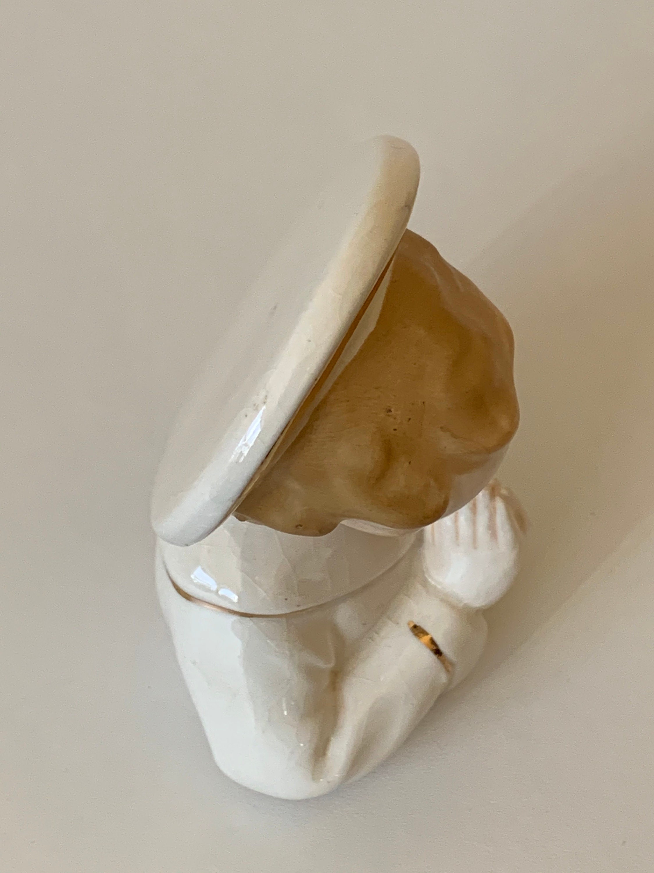Vintage Saint With Halo Praying Figurine by ART Japan Vintage Saint With Halo Praying Figurine by ART Japan