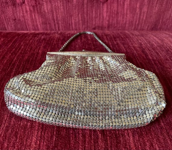 Shiny Vintage Whiting & Davis Co Silver Mesh Clut… - image 10