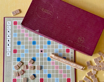 Vintage 1953 Scrabble Game - Family Board Game - Retro Games - vintage game board - Complete Vintage Game - Selchow & Righter Co New York