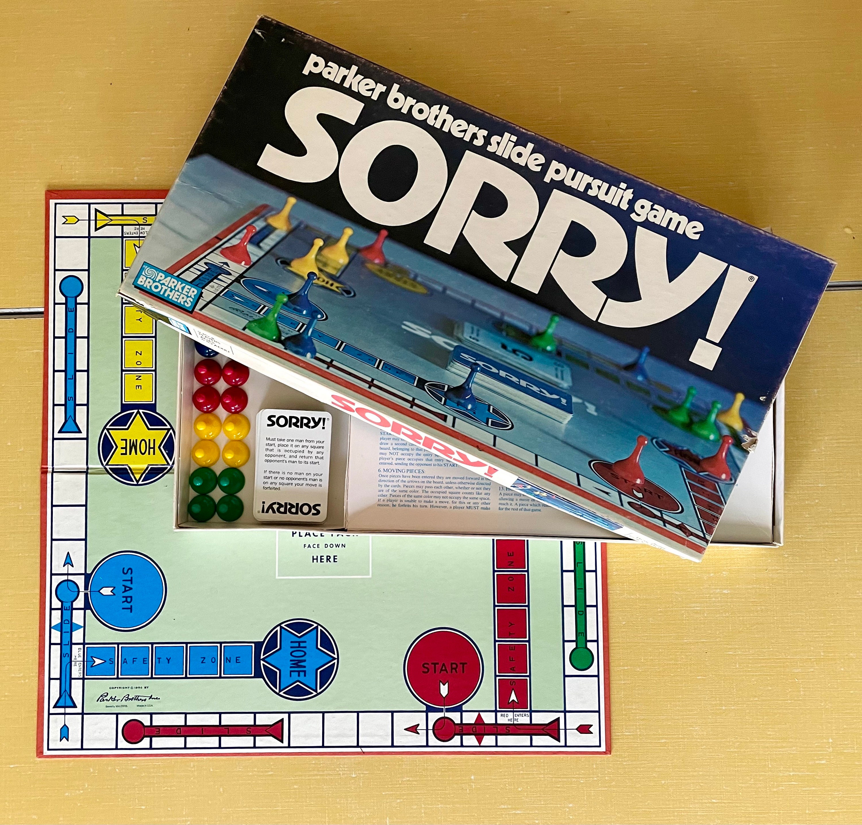Vintage 1972 Sorry! Game - Parker Brothers Complete Vintage Game