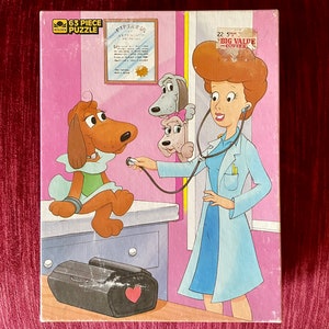 1986 Vintage Pound Puppies 63 Piece Jigsaw Puzzle - Complete Vintage Puzzle by Golden - Tonka Pound Puppies - 1980s Childhood - 80s Toys