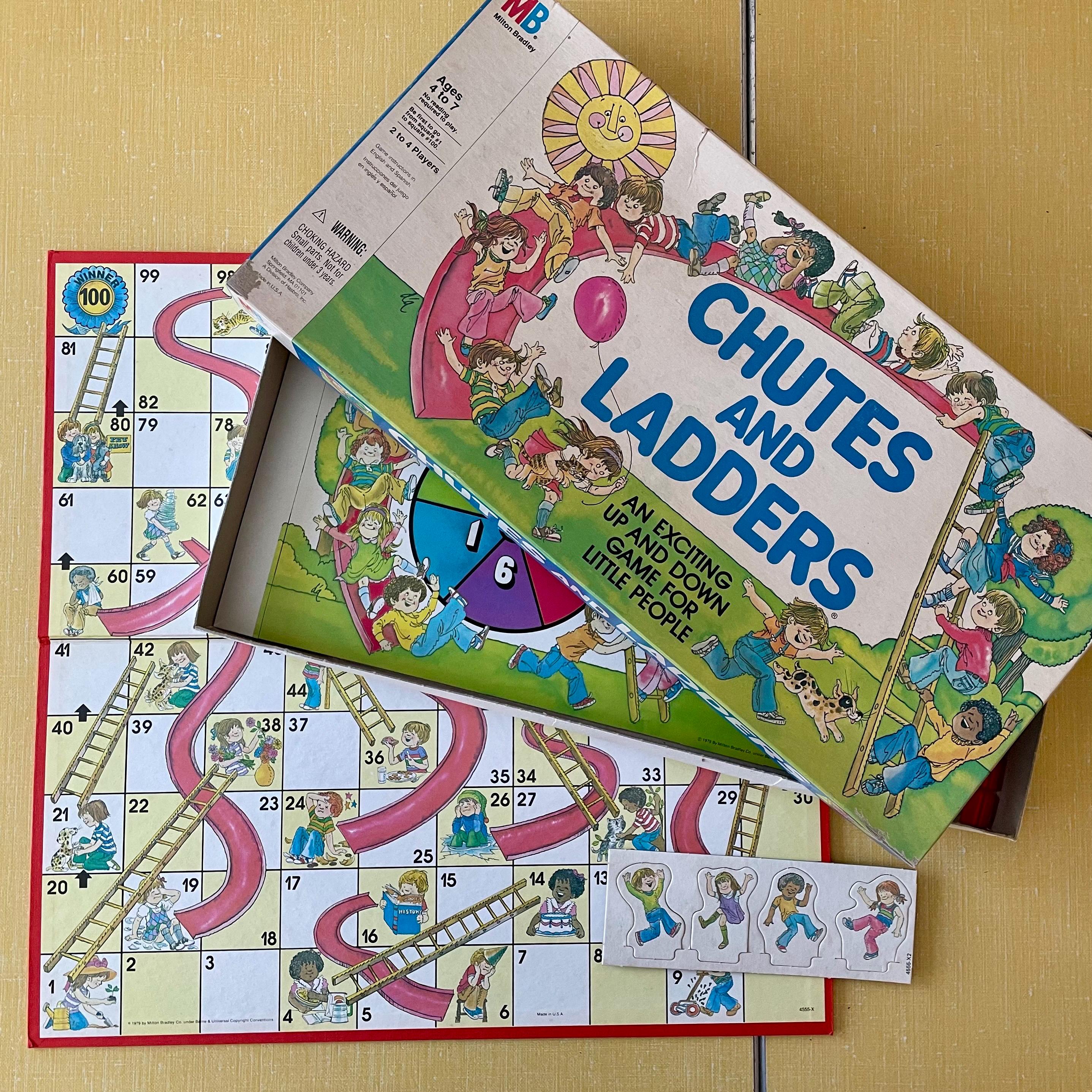 Vintage 1979 Chutes and Ladders Game by Milton Bradley - Milton