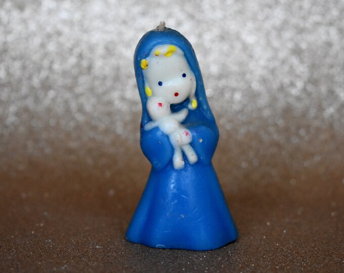 Vintage Gurley Mary With Baby Jesus Vintage Gurley Christmas Candle