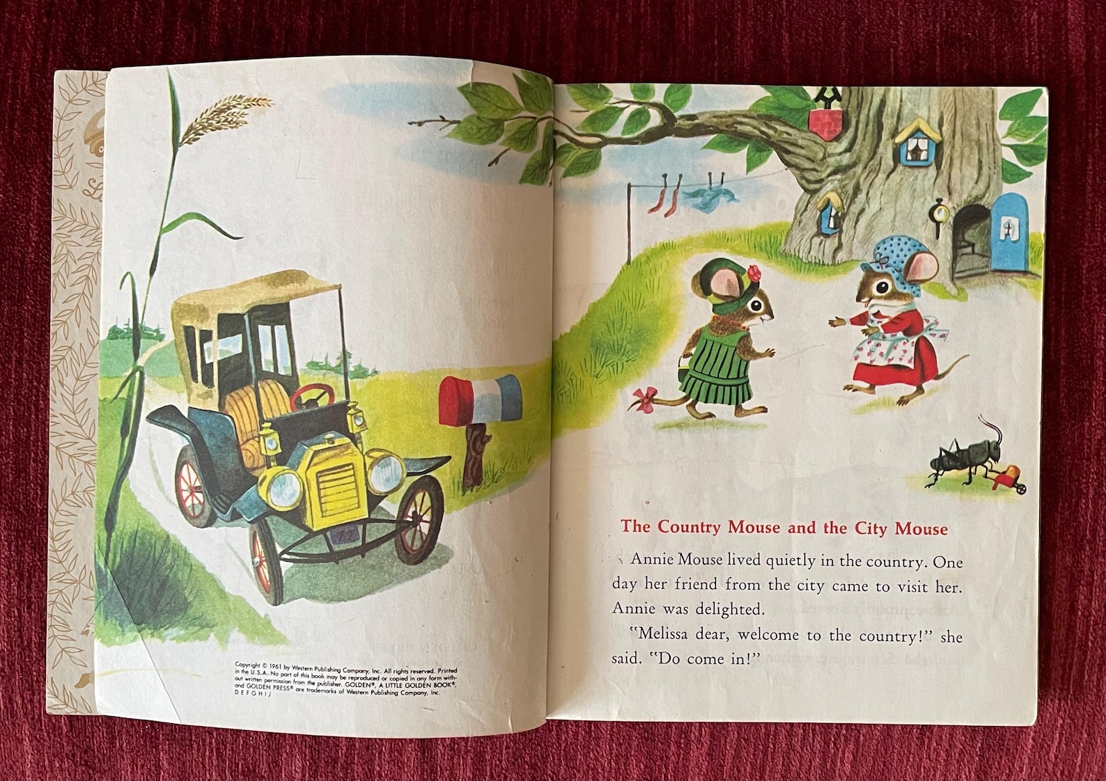 Richard Mouse Vintage the Country Mouse and the City Mouse Little Golden Book - 1980s ...