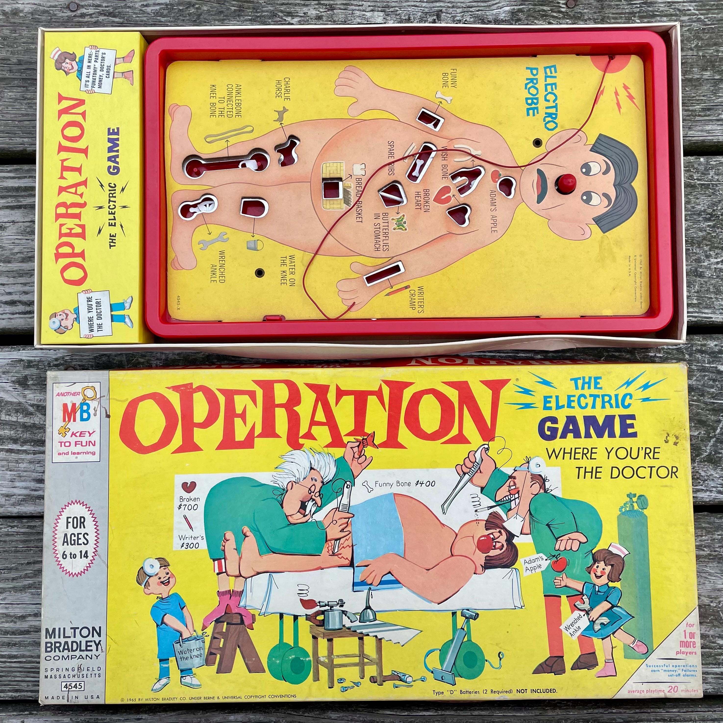 Vintage Original 1965 Operation Game With Smoking Doctor Box by