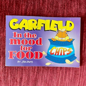 Vintage 1998 First Edition “Garfield: In the Mood for Food” - Garfield Comic Book - Jim Davis Softcover Book - Lasagna - Garfield Eating