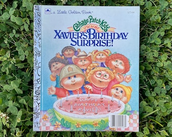 Vintage 1987 “Cabbage Patch Kids Presents: Xavier’s Birthday Surprise!” Little Golden Book - 1980s Cabbage Patch Collectible