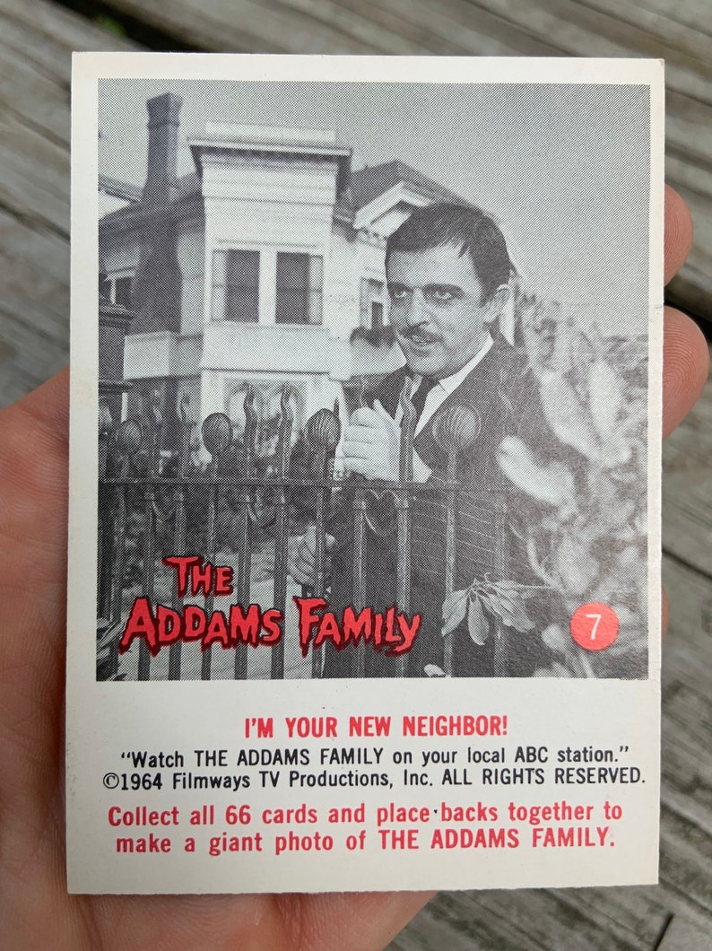 Vintage 1964 the Addams Family Filmways Trading Cards Lot of Etsy