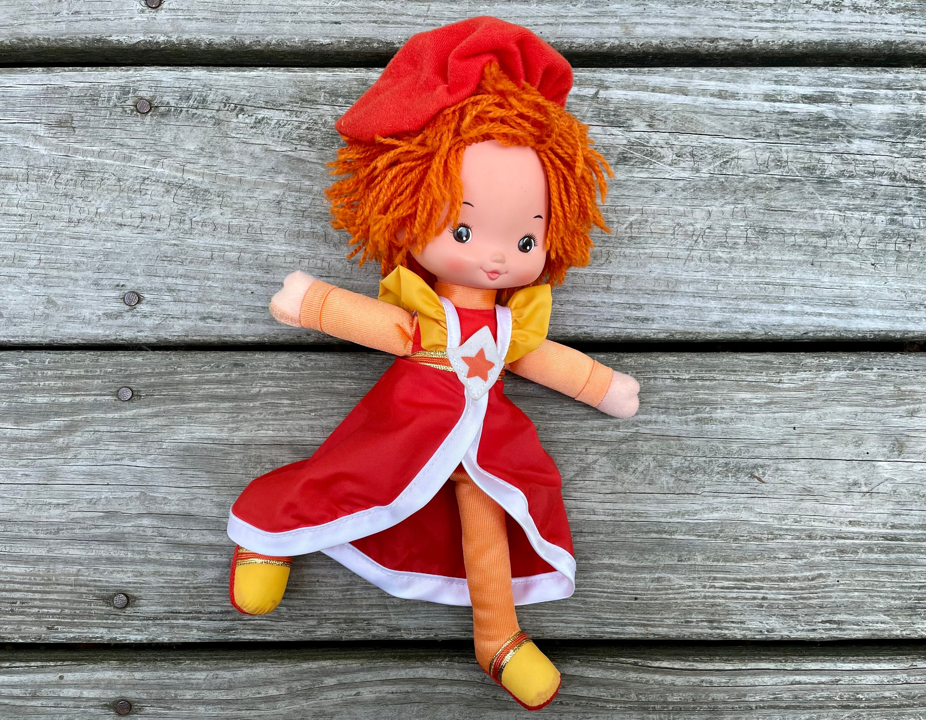 Vintage 1983 Lala Orange Doll by Hallmark Mattel - 10” Soft Doll