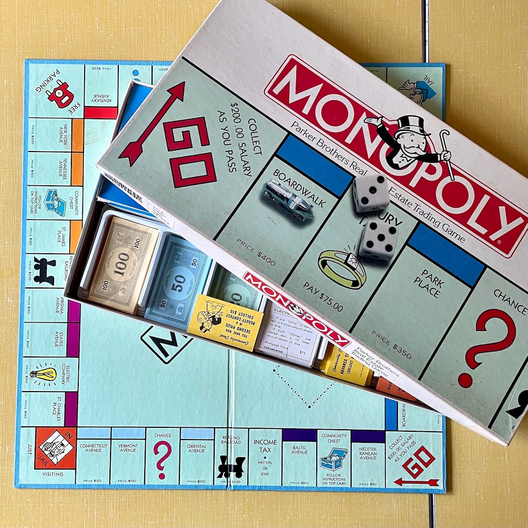 Vintage 1985 Monopoly Game - Parker Brothers Monopoly