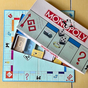 Vintage 1985 Monopoly Game - Parker Brothers Monopoly - Metal Tokens - Iron Token - Original Dice - Retro Game Night - Complete Game