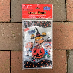 NOS Vintage Rugrats Halloween Treat Bags by Forget Me Not / American Greetings - 1998 Nickelodeon Rugrats Collectible - 90s party loot bags