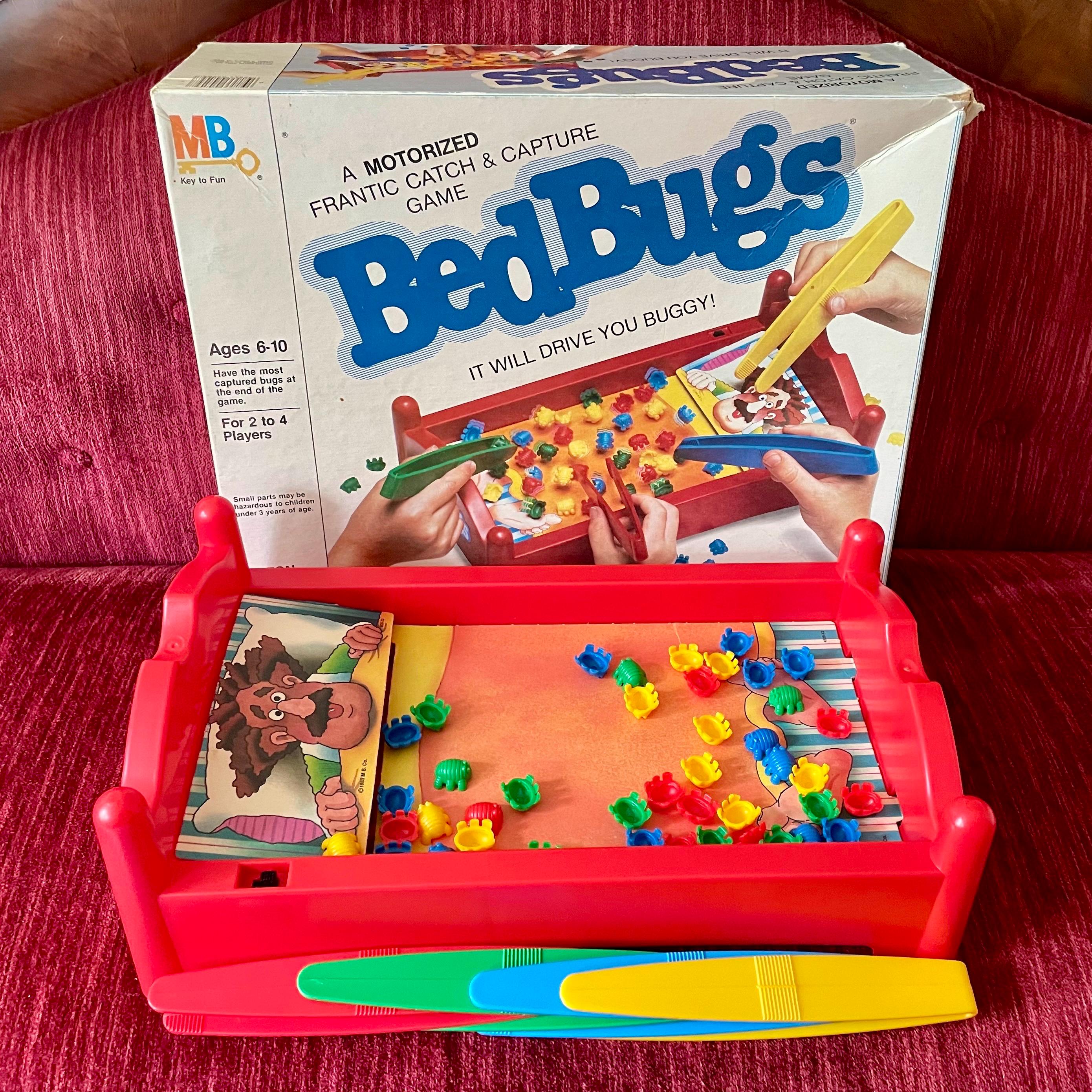 Vintage 1985 Bedbugs Motorized Game by Milton Bradley - Vintage Kids’ Game - family skill game - Catch Capture - retro game night - Working