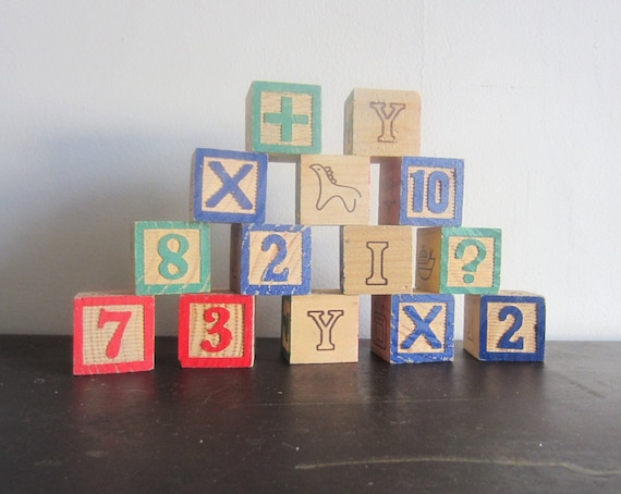 wooden number blocks