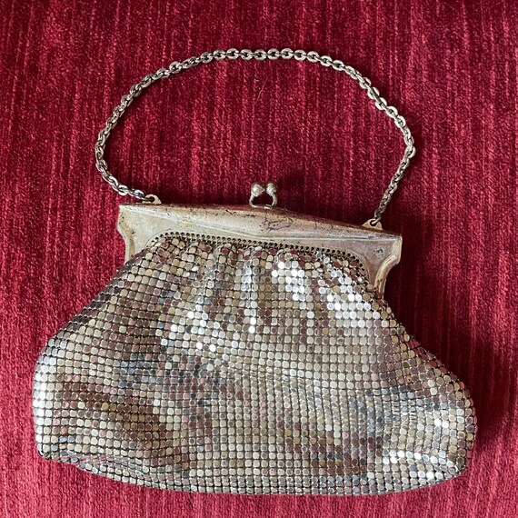 Shiny Vintage Whiting & Davis Co Silver Mesh Clut… - image 7