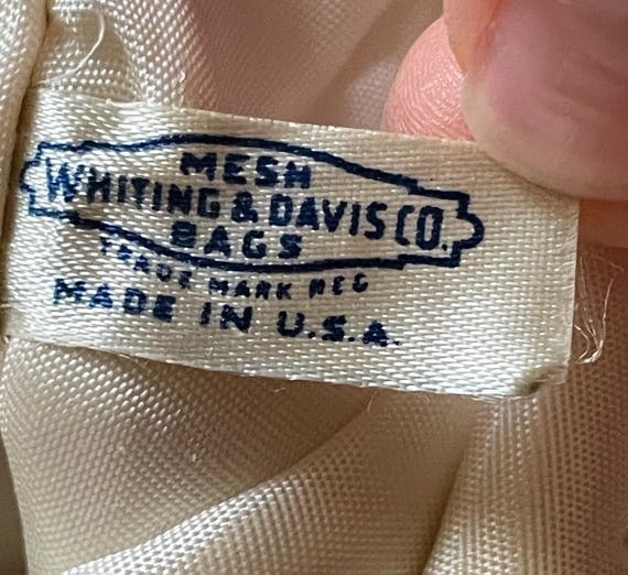 Shiny Vintage Whiting & Davis Co Silver Mesh Clut… - image 3