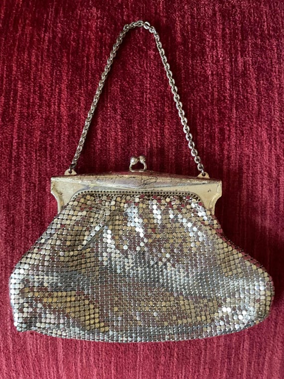 Shiny Vintage Whiting & Davis Co Silver Mesh Clut… - image 12