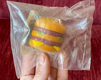 NIP Vintage 1987 McDonald’s Big Mac Changeables Toy - 1980s Collectible Toys - Big Mac Burger Robot Happy Meal Toy Blue Robot -  Sealed
