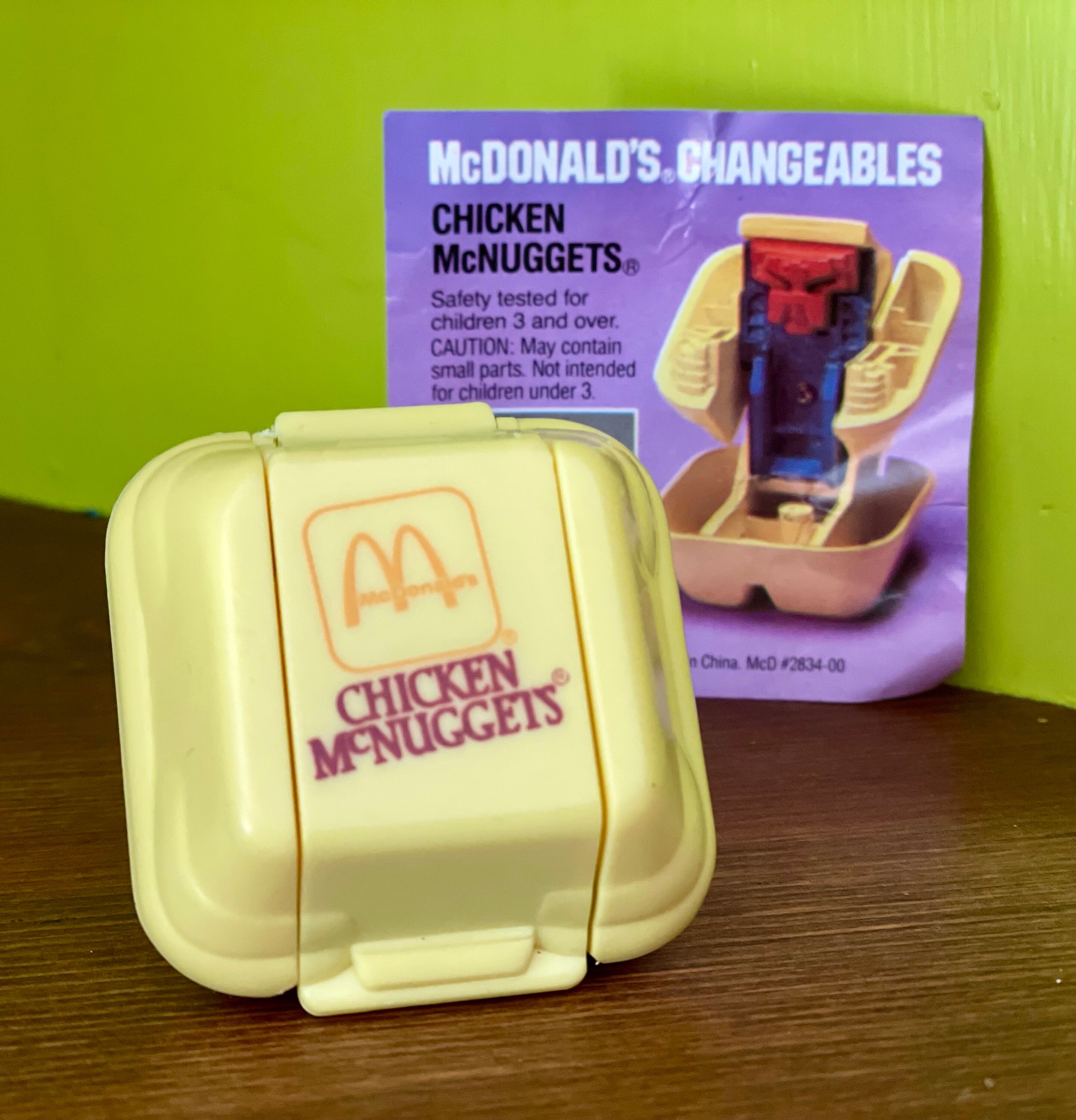 Vintage 1987 Mcdonald's Chicken Mcnuggets Changeables Toy - With