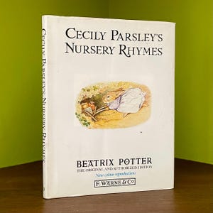 Vintage 1987 “Cecily Parsley’s Nursery Rhymes ” by Beatrix Potter Hardcover Book - P. Warne & Co - Mini Book with Jacket Cute Animals