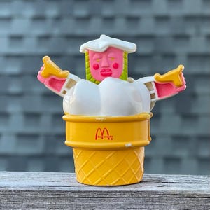 Vintage 1988 McDonald’s Turbo Cone Changeables Toy - 1980s Collectible Toys - McDonald’s Ice Cream Cone Robot Happy Meal Toy