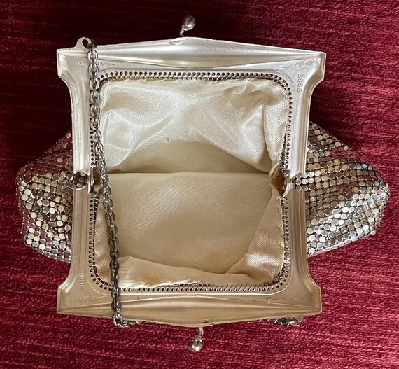 Shiny Vintage Whiting & Davis Co Silver Mesh Clut… - image 13