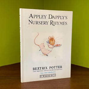 Vintage 1987 “Appley Dapply’s Nursery Rhymes ” by Beatrix Potter Hardcover Book - P. Warne & Co - Mini Book with Jacket Cute Animals