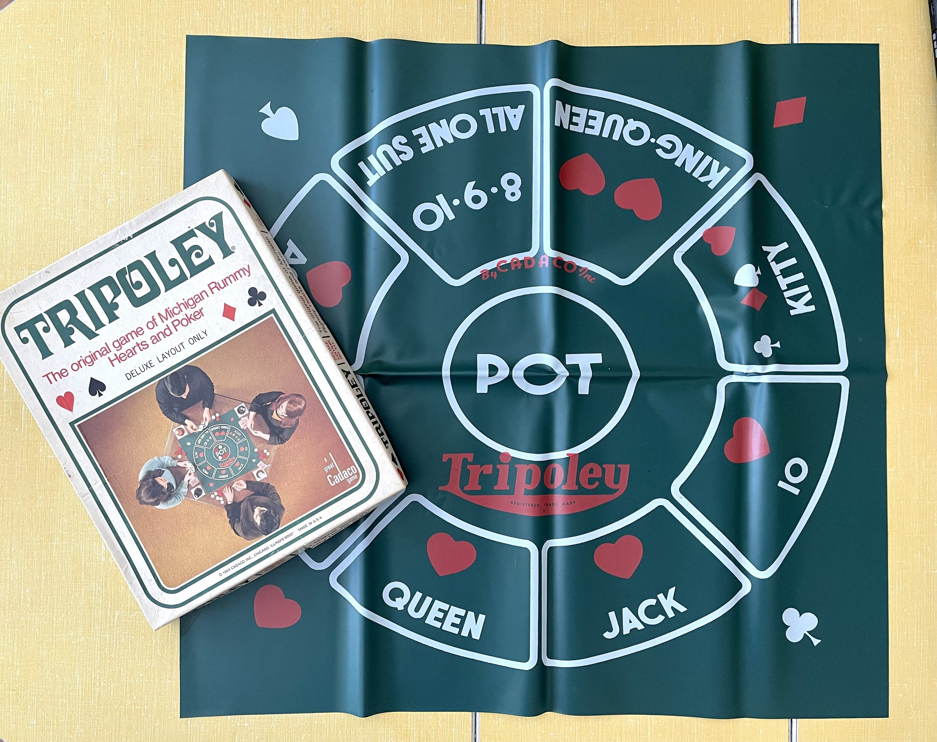 Vintage 1969 Tripoley Deluxe Layout Michigan Rummy Hearts - Etsy