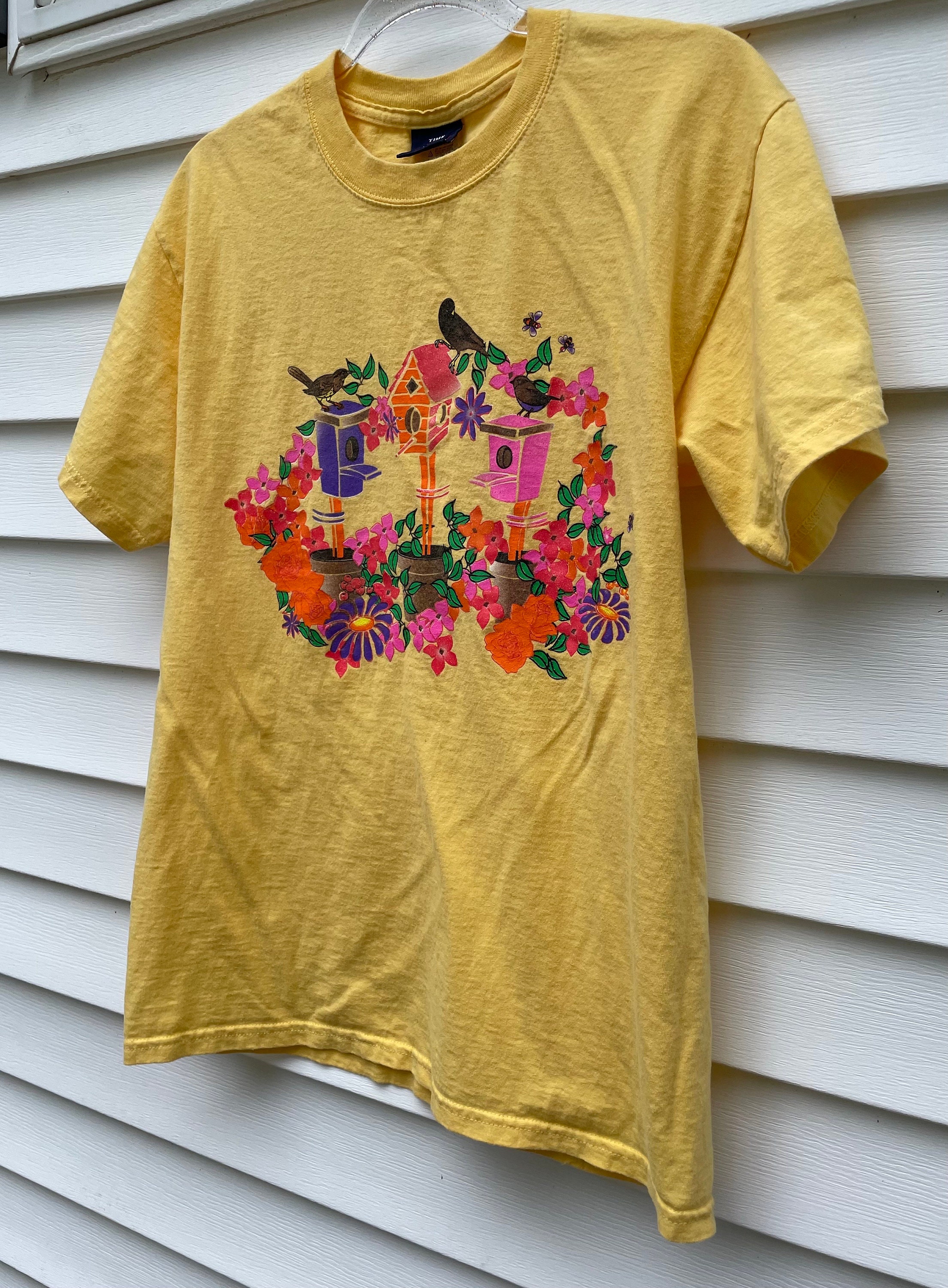 Vintage 90s Time 2 Celebrate T-shirt - Lemon Yellow T Shirt With