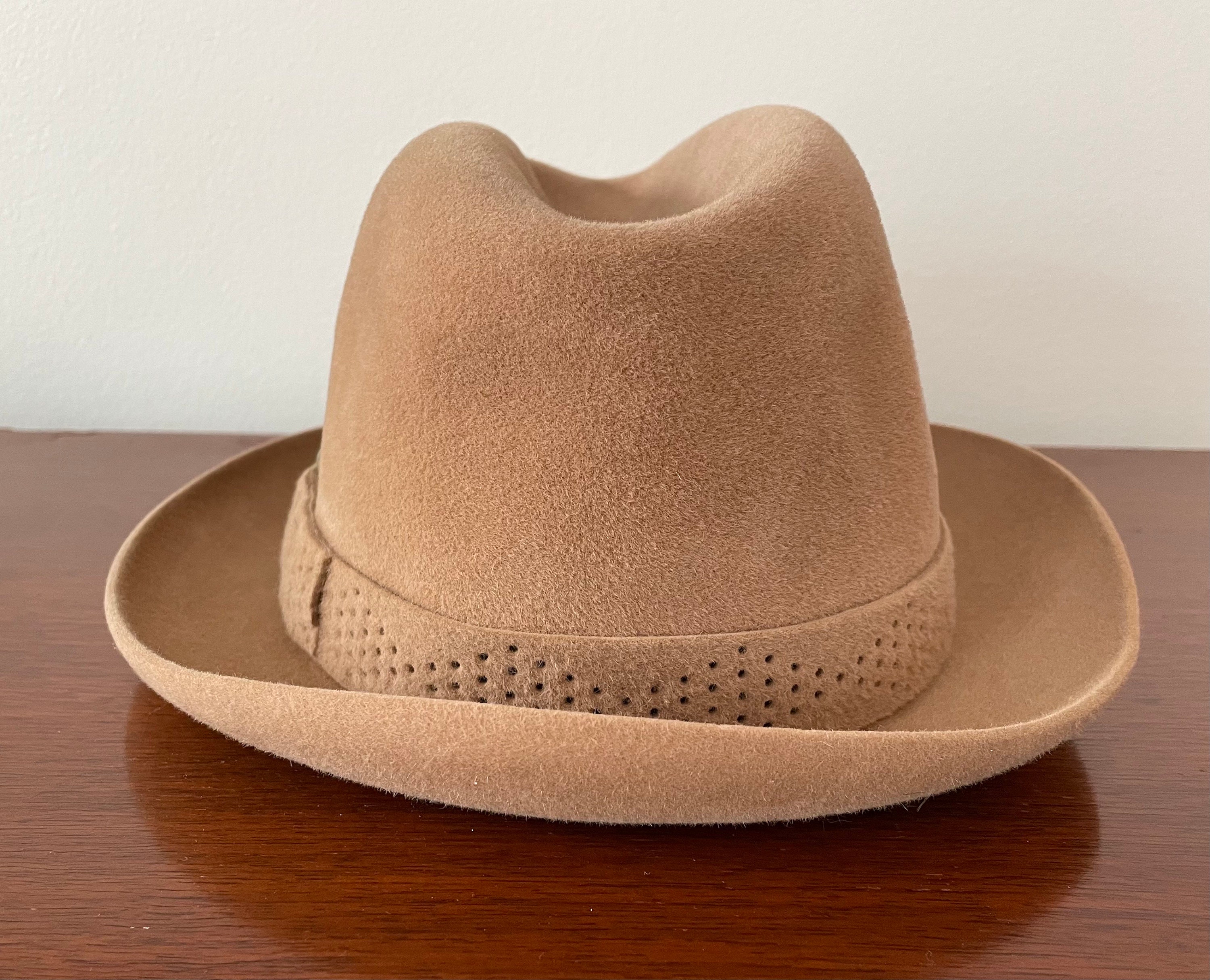 Vintage Knox Challenger Fedora - Tan Felt Fedora Hat - Size