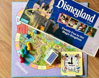 Vintage 1990 The Disneyland Game by Parker Brothers - Magic Kingdom Game - 90s Game - Retro Game Night Complete - Age 5 and Up Disney Game