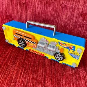 Vintage 1998 Hot Wheels 6 Car Case by Mattel - “Way 2 Fast” - Blue Plastic Carry Case - Toy Car Display - Display Case - Mattel Inc Tara