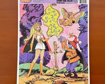 Vintage Golden  She-Ra Princess of Power Frame-Tray Puzzle - Complete Jigsaw Puzzle Vintage - 80s Cartoons - 80s Childhood
