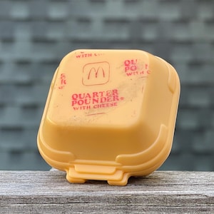 AS IS Vintage 1988 McDonald’s Quarter Pounder  with Cheese Changeables Toy - 1980s Collectible Toys - Quarter Pounder Robot Happy Meal Toy