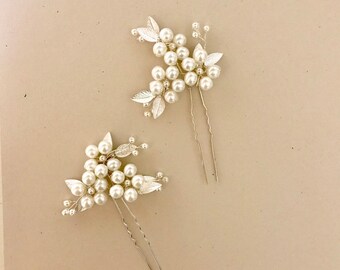 Lakshmi - Bridal Hair Pins | Bridesmaid hair pins | Pearl Hair Pins | Silver Hair Pins | Gold Pins Dramatic Hair Pins -26