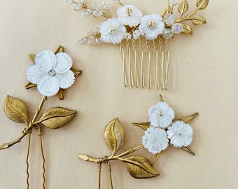Enchanted Blossom | Mother of Pearl hair Pins