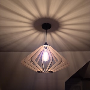 Flat triangular pendant light