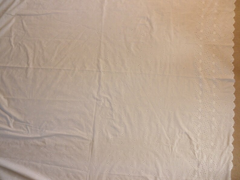 Vintage White Eyelet SHOWER CURTAINMartha StewartCotton Etsy