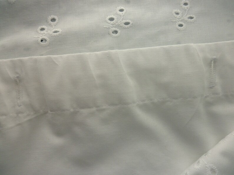 Vintage White Eyelet SHOWER CURTAINMartha StewartCotton Etsy