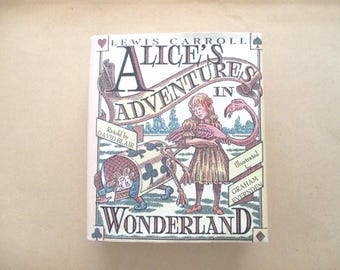 90s vintage Alice's Adventures in Wonderland - miniature book, David Blair, Running Press, 1993, gift book