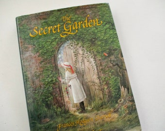 The Secret Garden - hardcover book, Frances Hodgson Burnett, illustrated by Graham Rust, vintage