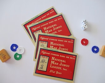 Mah Jong MahJong Mah Jongg MahJongg NMJL Card 1969-70 