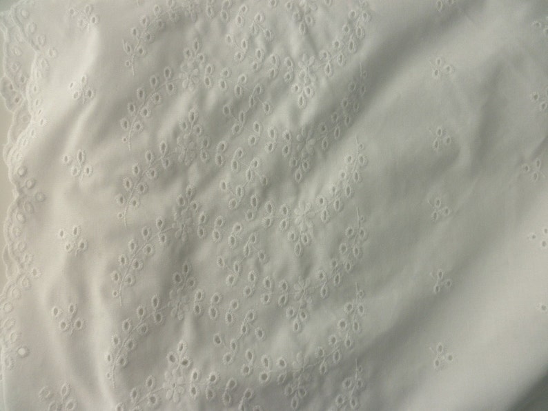 Vintage White Eyelet SHOWER CURTAINMartha StewartCotton Etsy