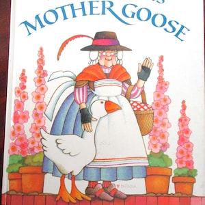 Libro vintage de Tomie dePaola: Mamá Ganso, tapa dura de los años 80, rimas infantiles, poesía