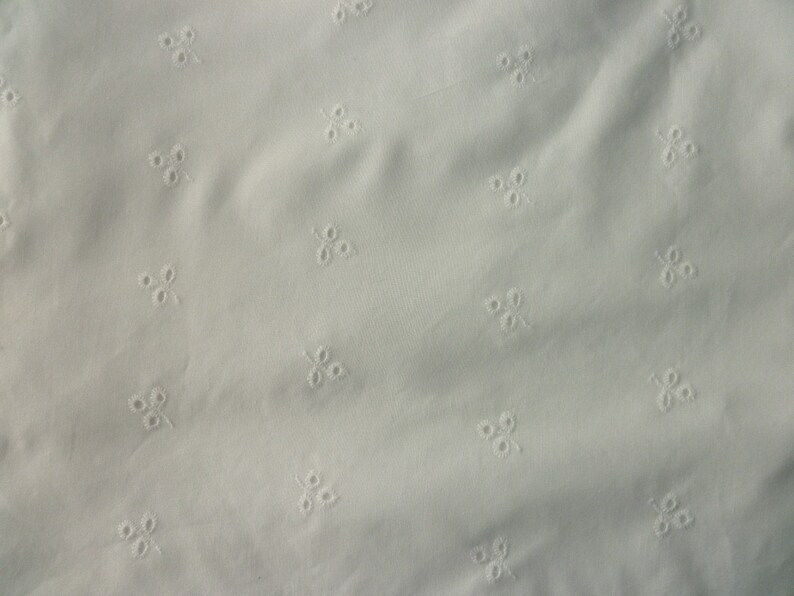 Vintage White Eyelet SHOWER CURTAINMartha StewartCotton Etsy