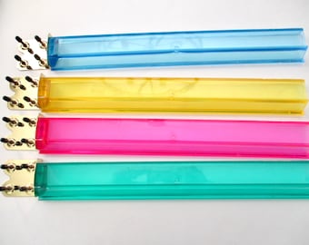 4 vintage Mah Jongg tile trays - tile holders, replacement game parts, Asian game, plastic